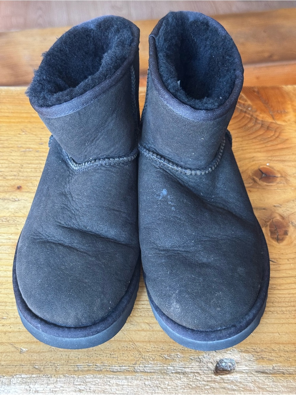 UGG Women’s Black Shearling-Lined Short Boots